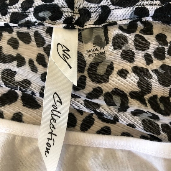 Two piece white tank with leopard print jacket, small - Picture 10 of 11